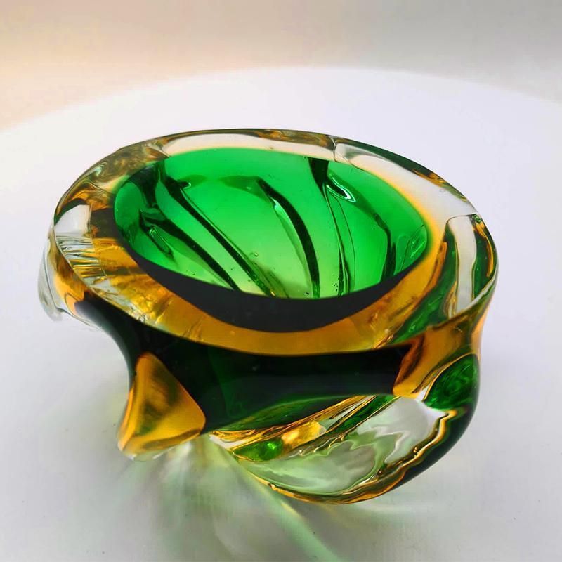1950s Ashtray Or Catch All In Handblown And Handcrafted Murano Glass. Made In Italy. photo Home Decor