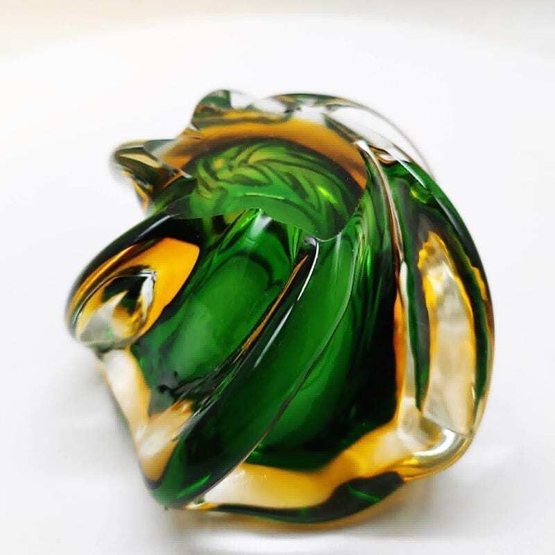 1950s Ashtray Or Catch All In Handblown And Handcrafted Murano Glass. Made In Italy. photo buy