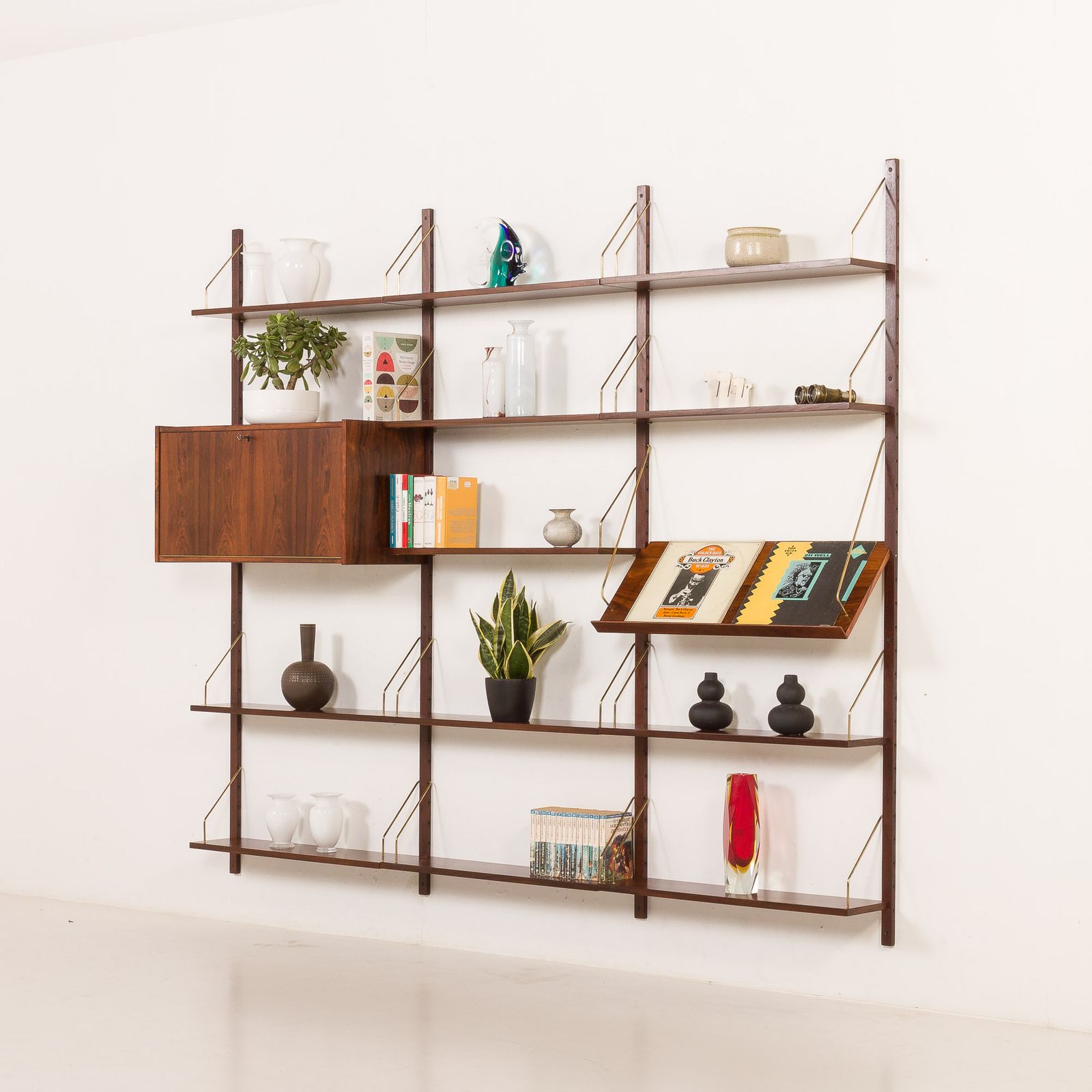 Danish Rosewood Wall Unit In The Style Of Cadovius, Sorensen, 1960s