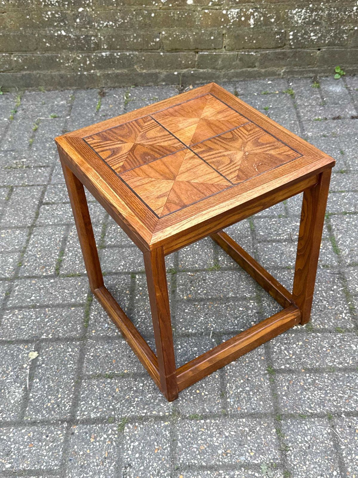 Rare Vintage G Plan Geometric Side Table – Mid Century Modern Danish Style Occasional Table photo for sale
