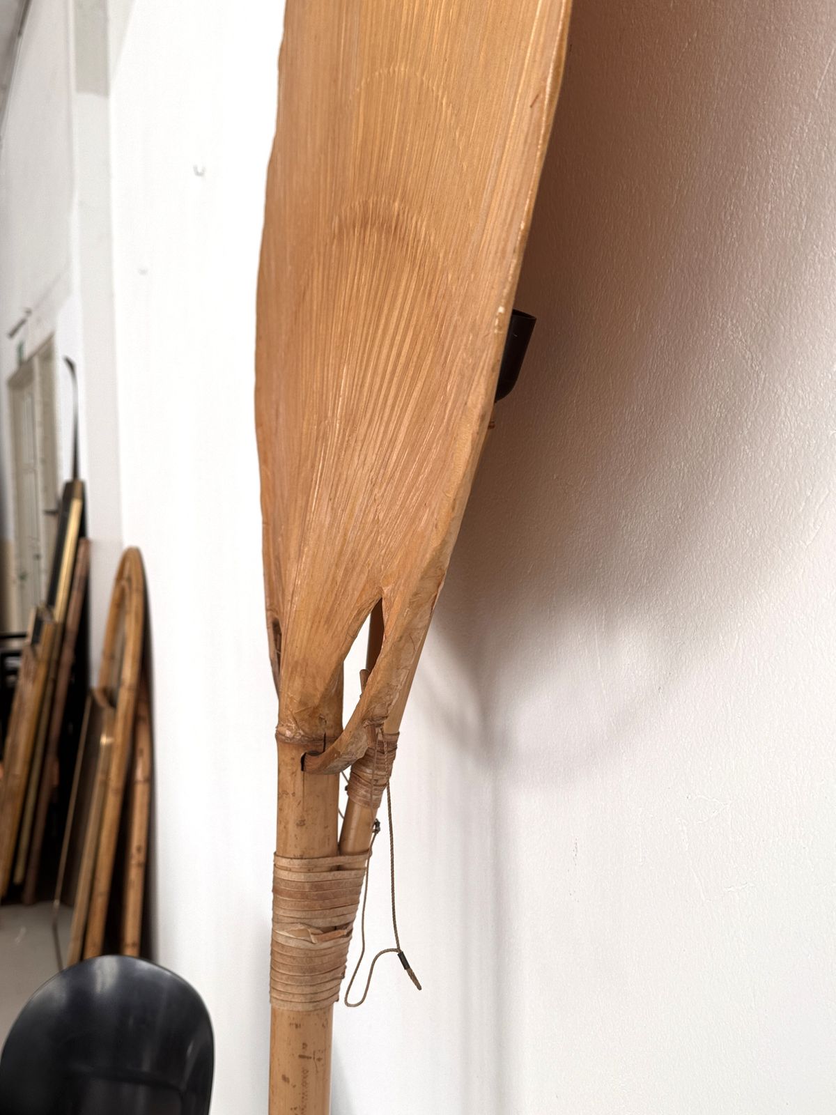 10500.0 Organic Large Floor Lamp "Uchiwa I" By Ingo Maurer, 1974 photo