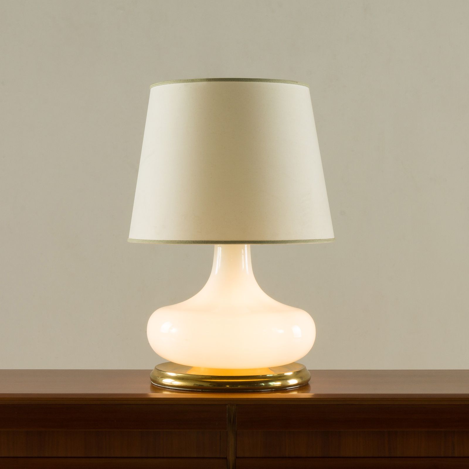 Italian Xl Mid Century Murano Glass Table Lamp, 1970s photo Lighting