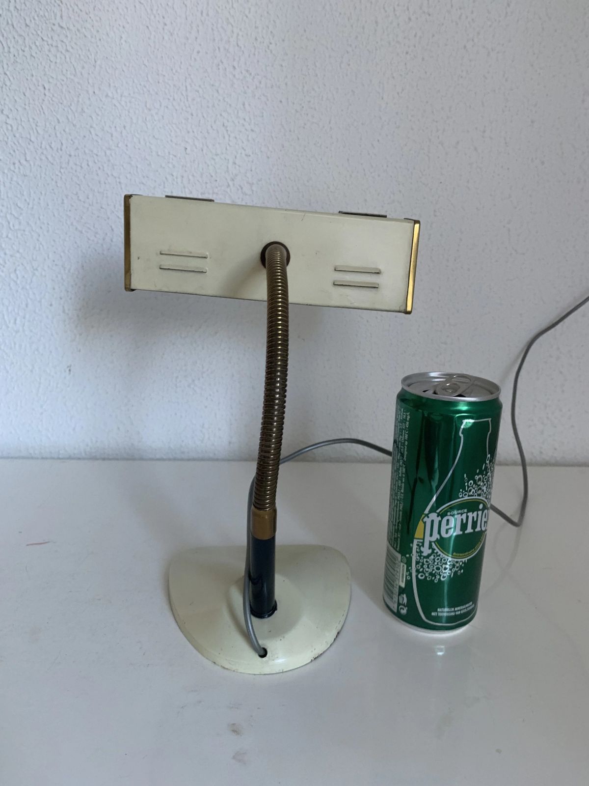 Vintage 1950s Children's Desk/Bedside Lamp, Cream And Gold   23 Cm photo buy