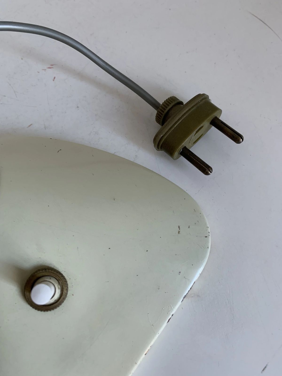 photo for sale Vintage 1950s Children's Desk/Bedside Lamp, Cream And Gold   23 Cm