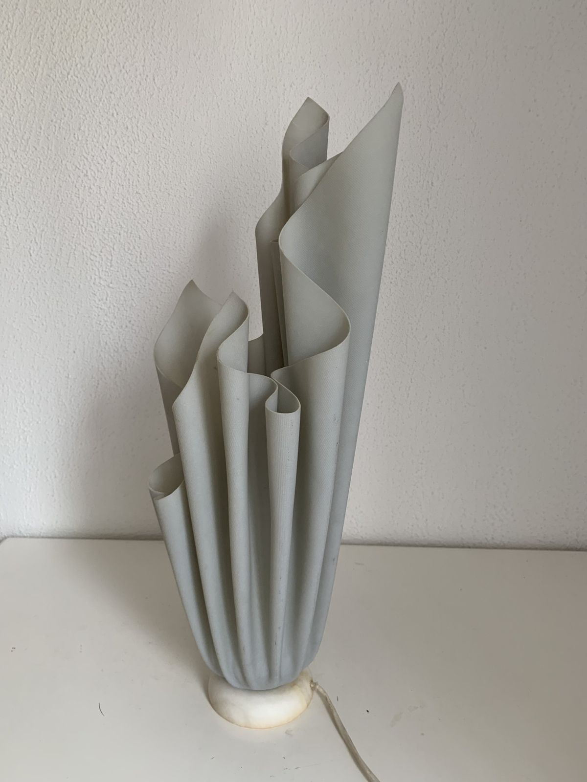 Vintage 1970s Athena Georgia Jacob Lamp, Draped In Mouse Grey   50 Cm photo for sale
