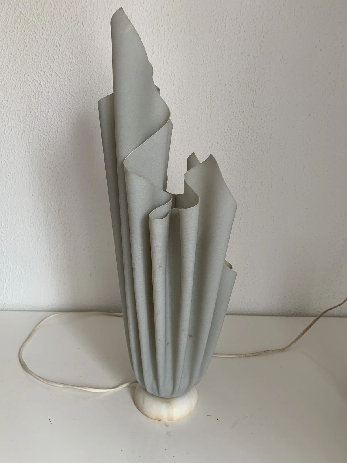 Vintage 1970s Athena Georgia Jacob Lamp, Draped In Mouse Grey   50 Cm photo vintage