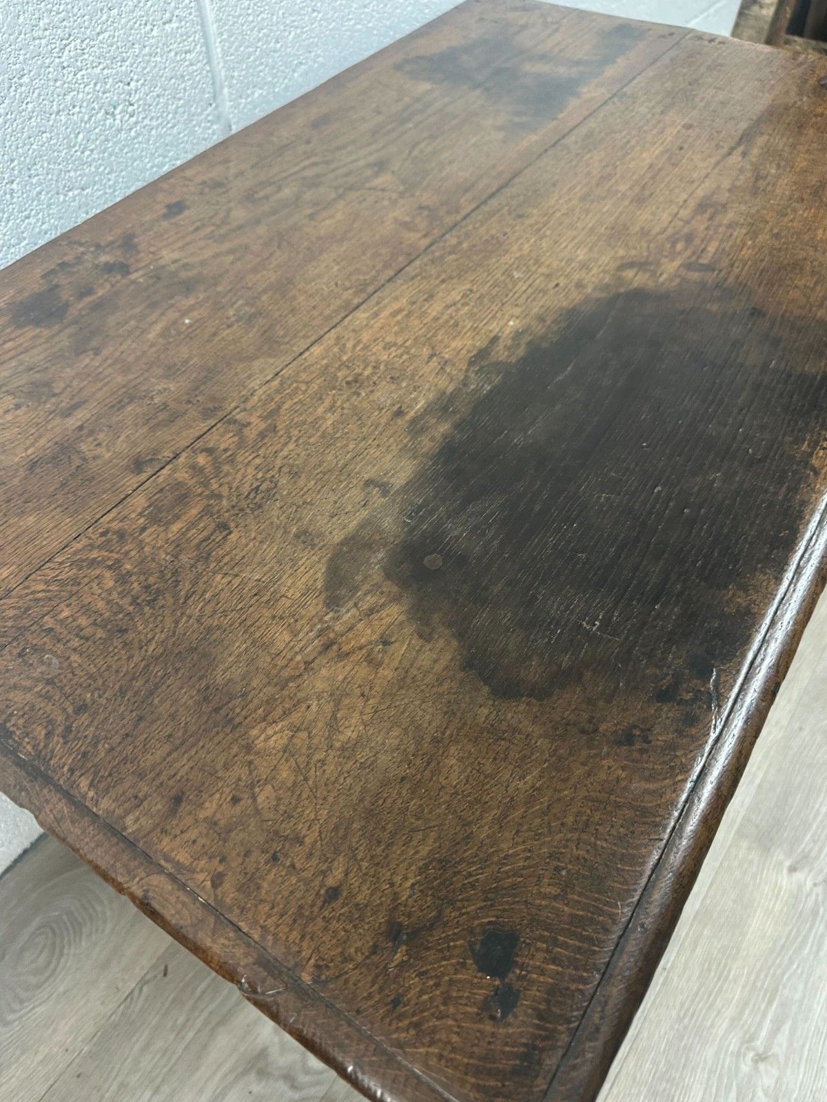 Georgian Oak Side Table Low Boy Jacobean Style W/ 5 Working Drawers Antique photo vinterior
