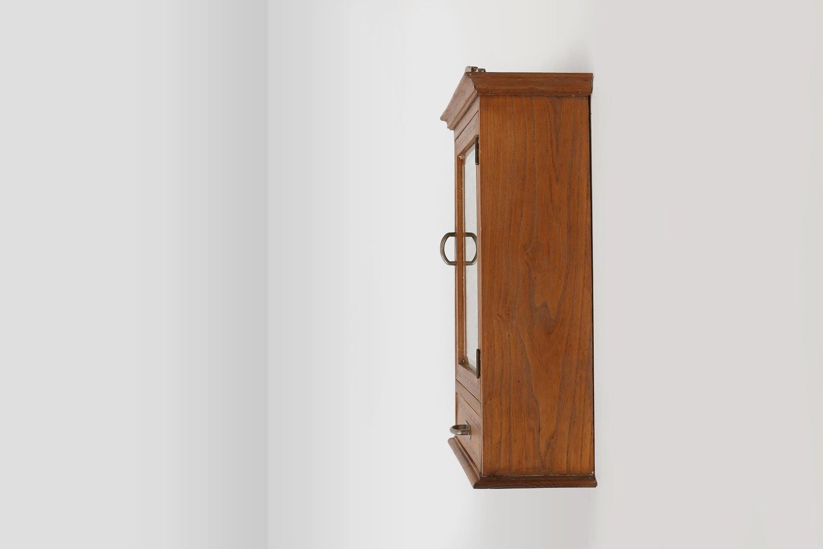 Art Deco Shaving Cabinet In Oak With Mirror, France, 1930s photo vinterior