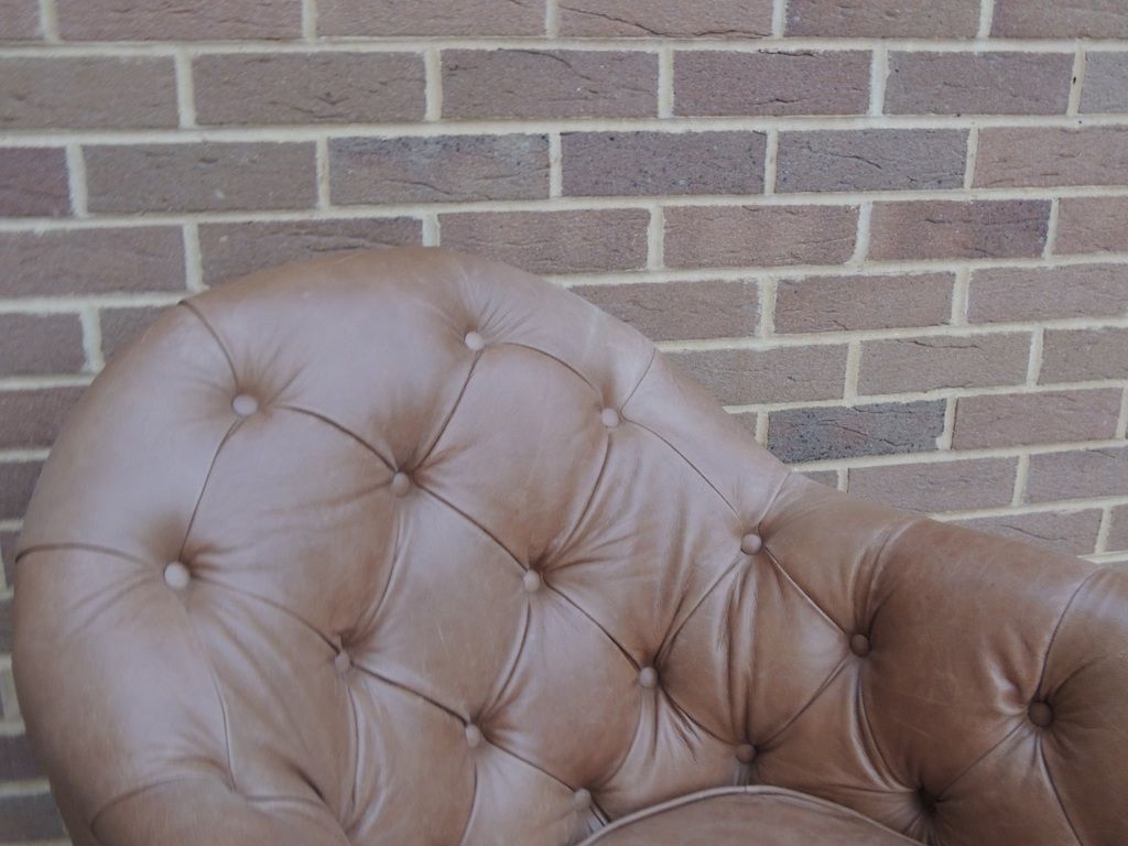 Chesterfield Leather Tub Armchair photo vintage