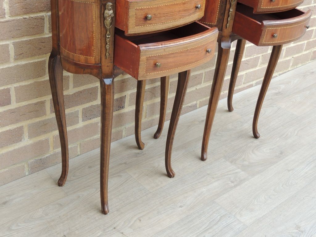Pair Of French Louis XV Bedside Tables photo vintage