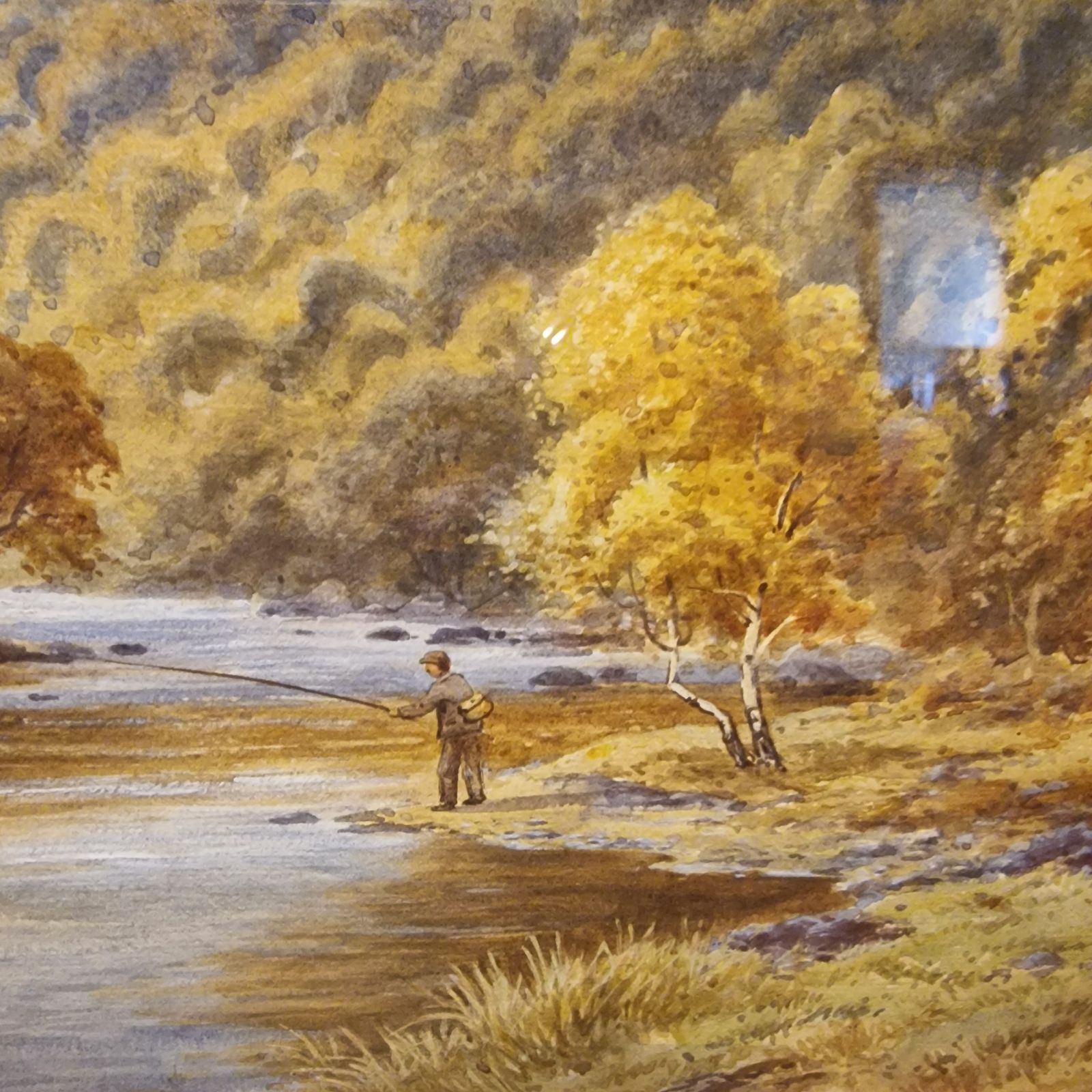 Harold Lawes Watercolour – The Trossachs – Signed Scottish Landscape, Framed photo vinterior