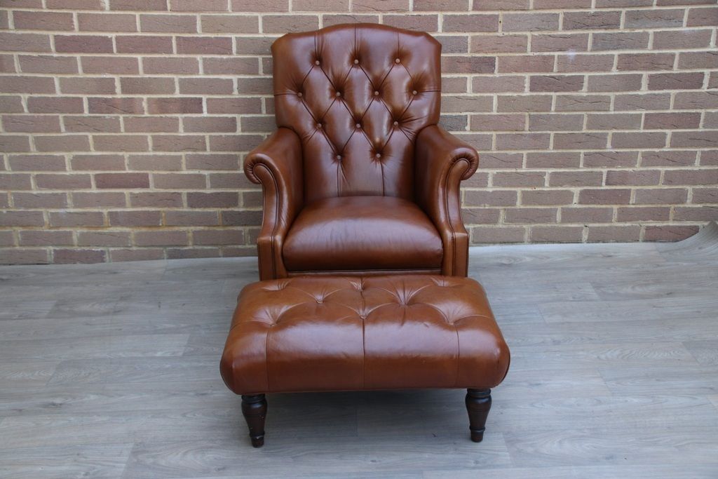 Laura Ashley Lancaster Armchair With Footstool photo furniture
