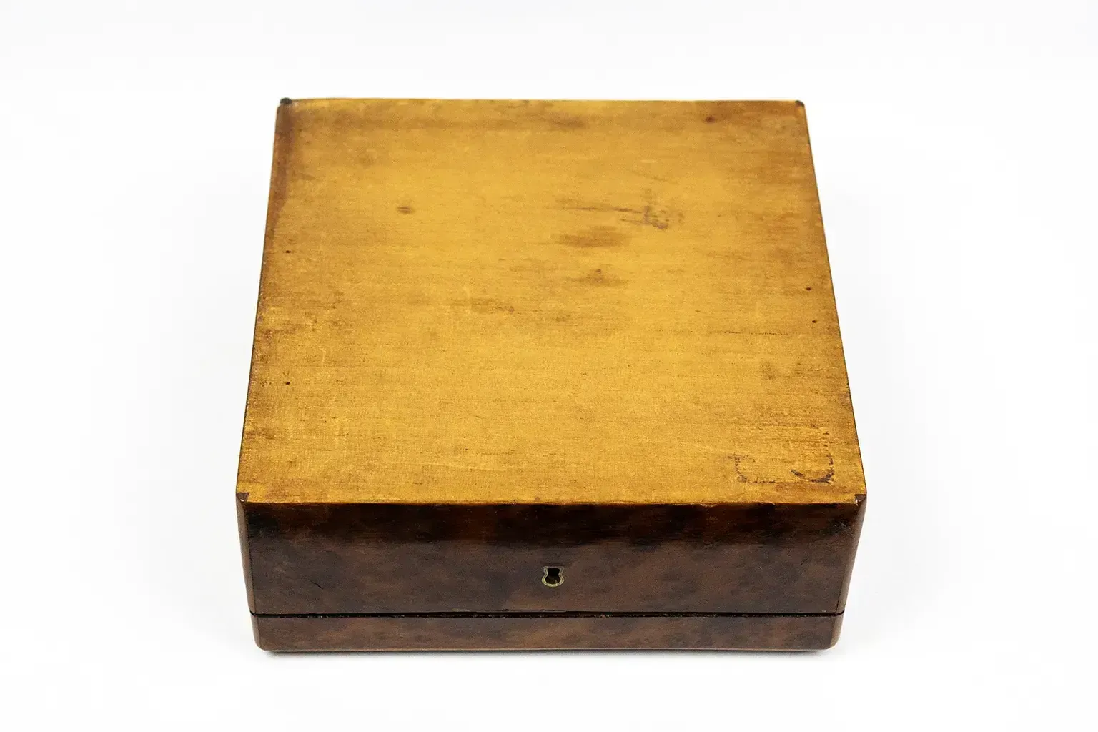 200.0 Square Box In Magnifying Glass Wood And Brass Marquetry — Napoleon III, Circa 1860–1880. photo