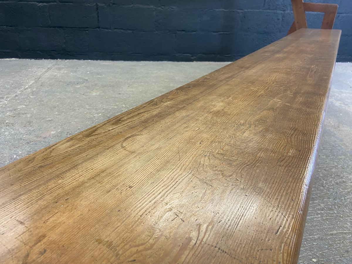 Furniture Xl Antique Pine Church Pew From The West Country photo