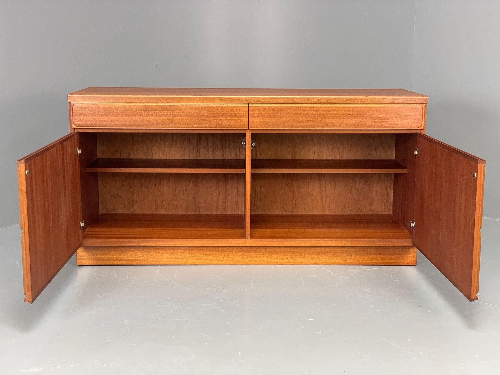 Vintage McIntosh Teak Sideboard 1970s Retro Drawers Squares Shelves Eb12193 photo furniture