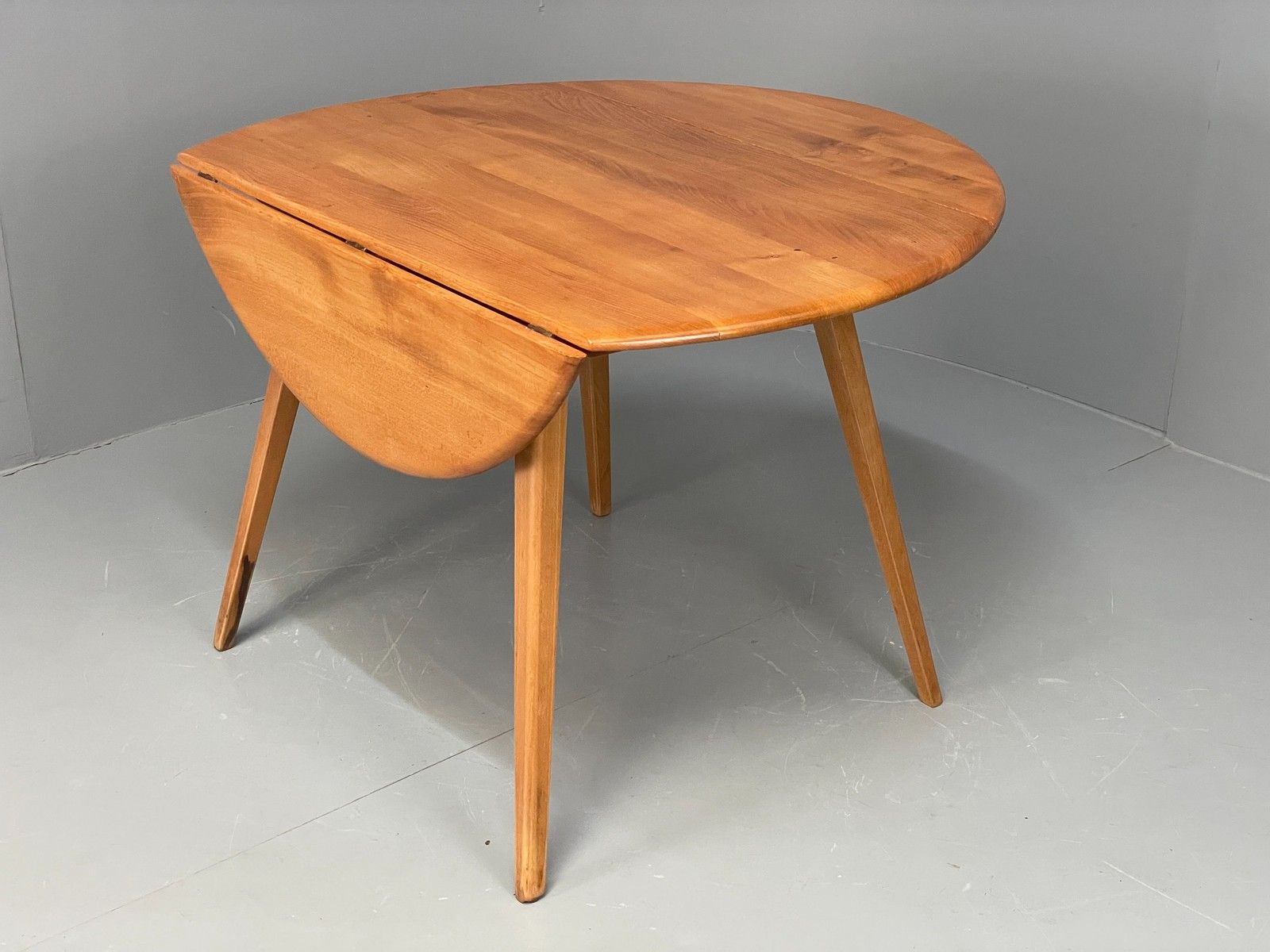 Vintage Ercol Elm Table Blonde Drop Leaf 1960s Mid Century Eb12195 photo for sale