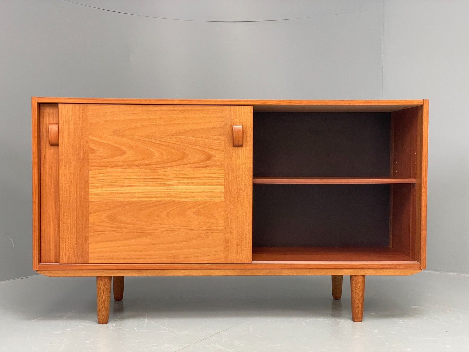 Vintage Teak Sideboard Domino Møbler Danish 1970s Retro Shelving Eb12086 photo Furniture