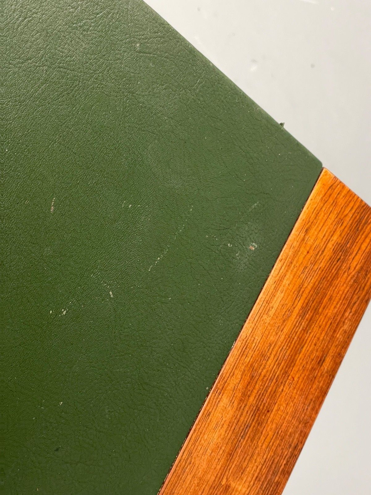 photo vinterior Vintage 1960s Side Table By Hans Olsen Sweden Green Leather Top Eb11186 Mwoo