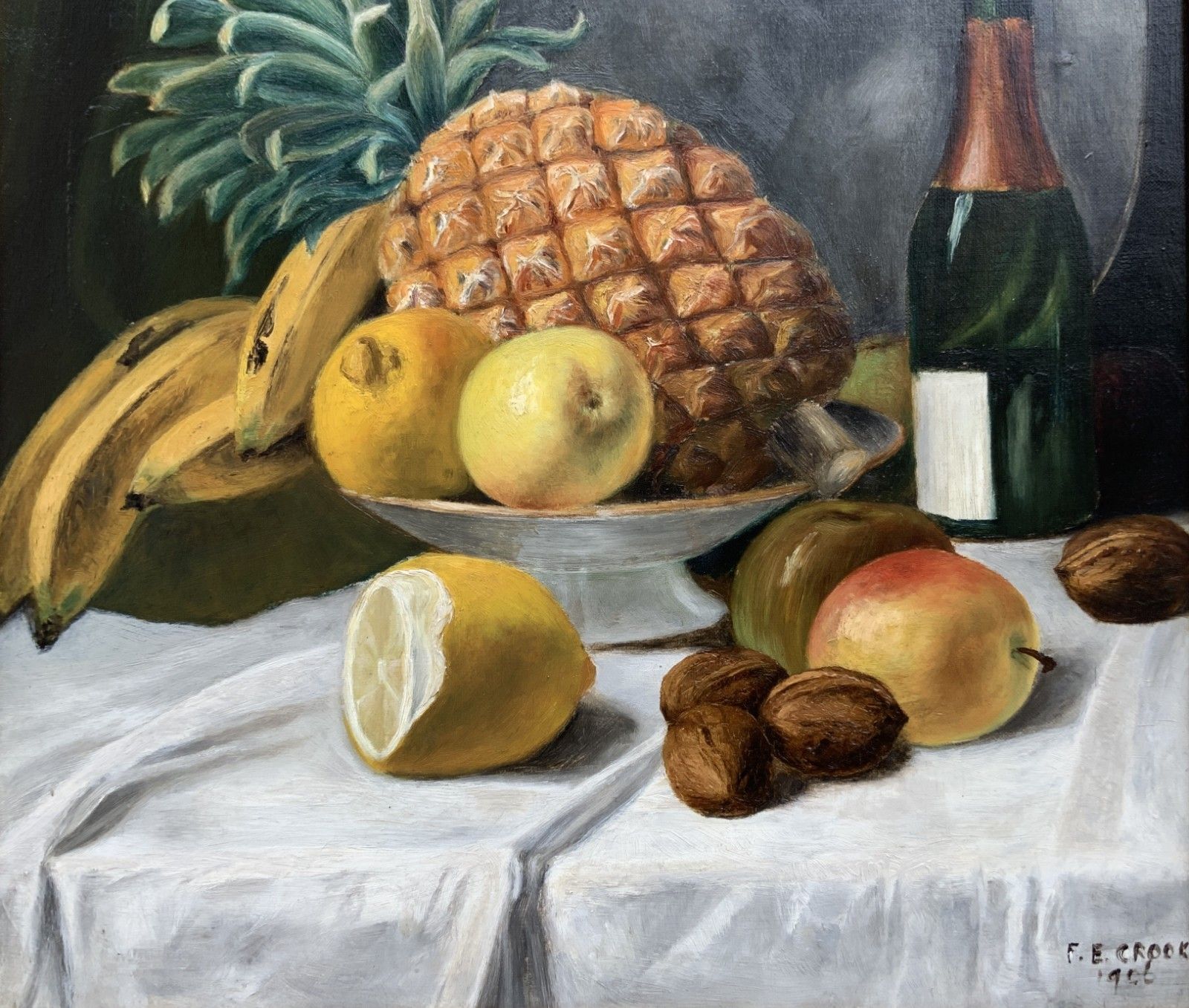 Museum Quality Still Life Oil Painting Edwardian Antique Signed Original (1of2) photo vinterior