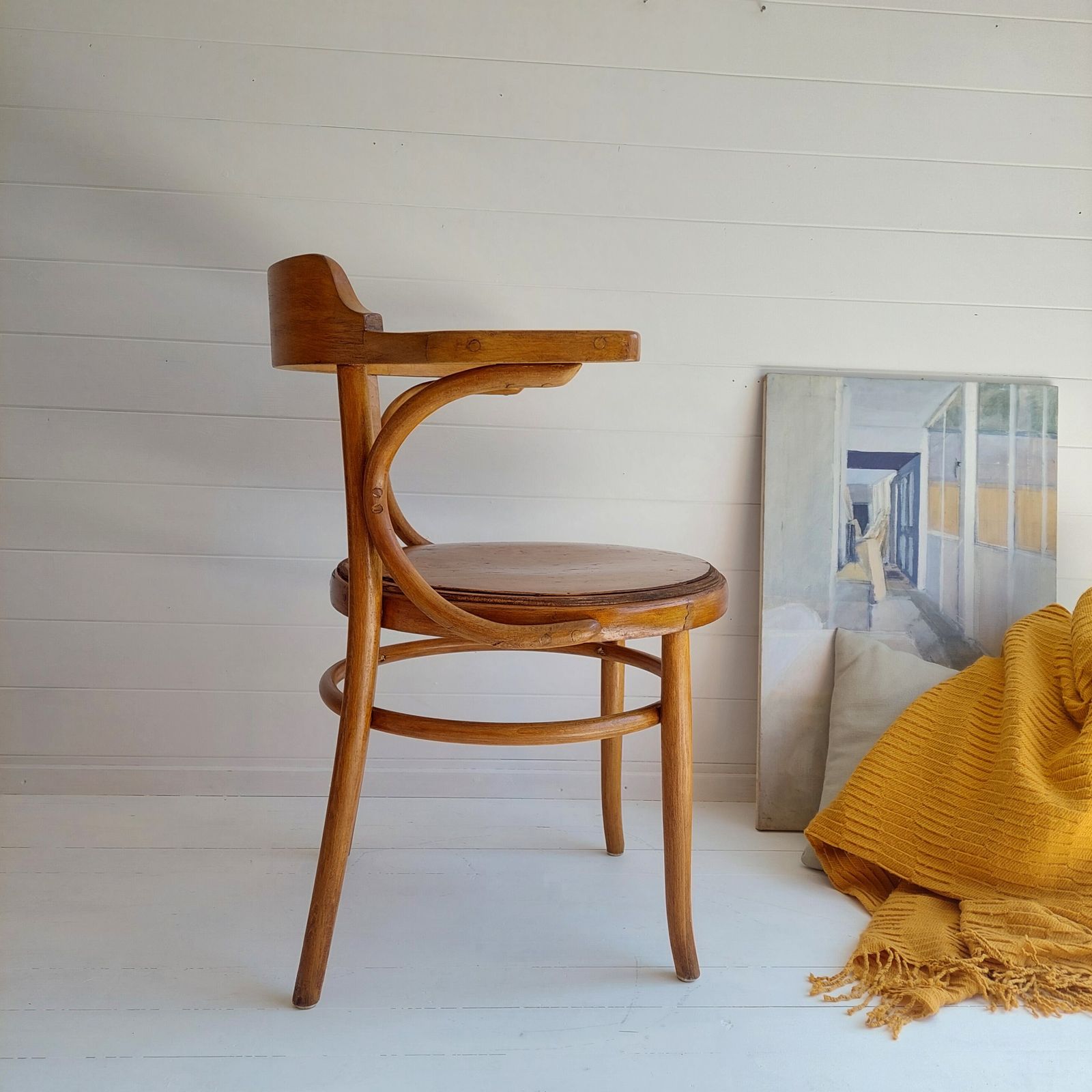 215.0 Art Deco Thonet 233 Bentwood Dinning Chair Office Armchair 1920s photo