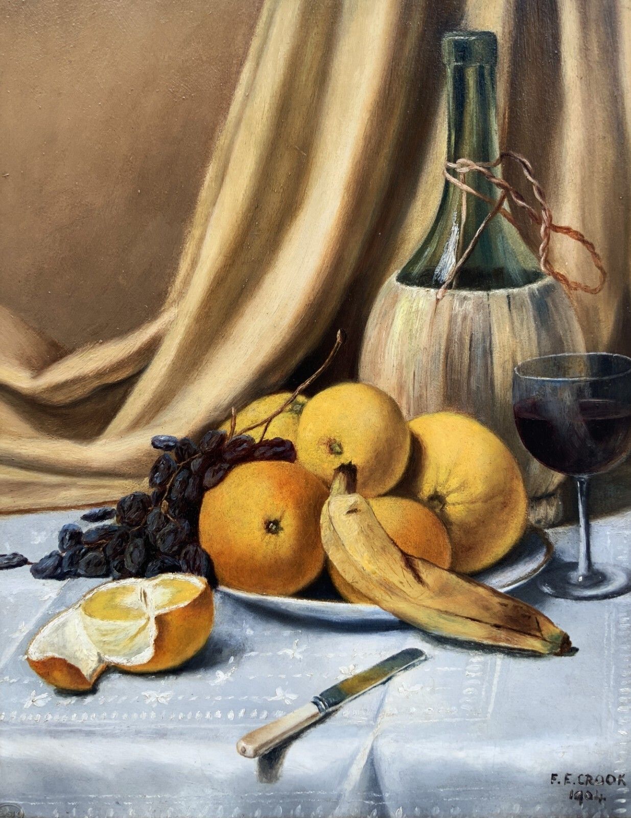 Museum Quality Still Life Oil Painting Edwardian Antique Signed Original (2of2) photo furniture
