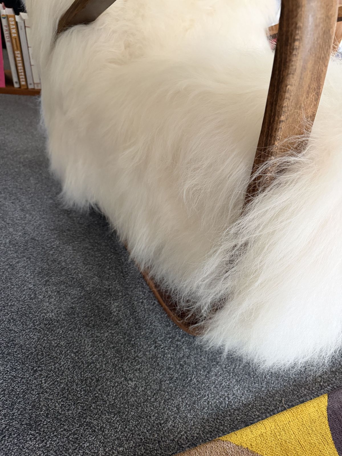Halabala H269 Bentwood Chair, Real Sheepskin Covering photo 2000.0