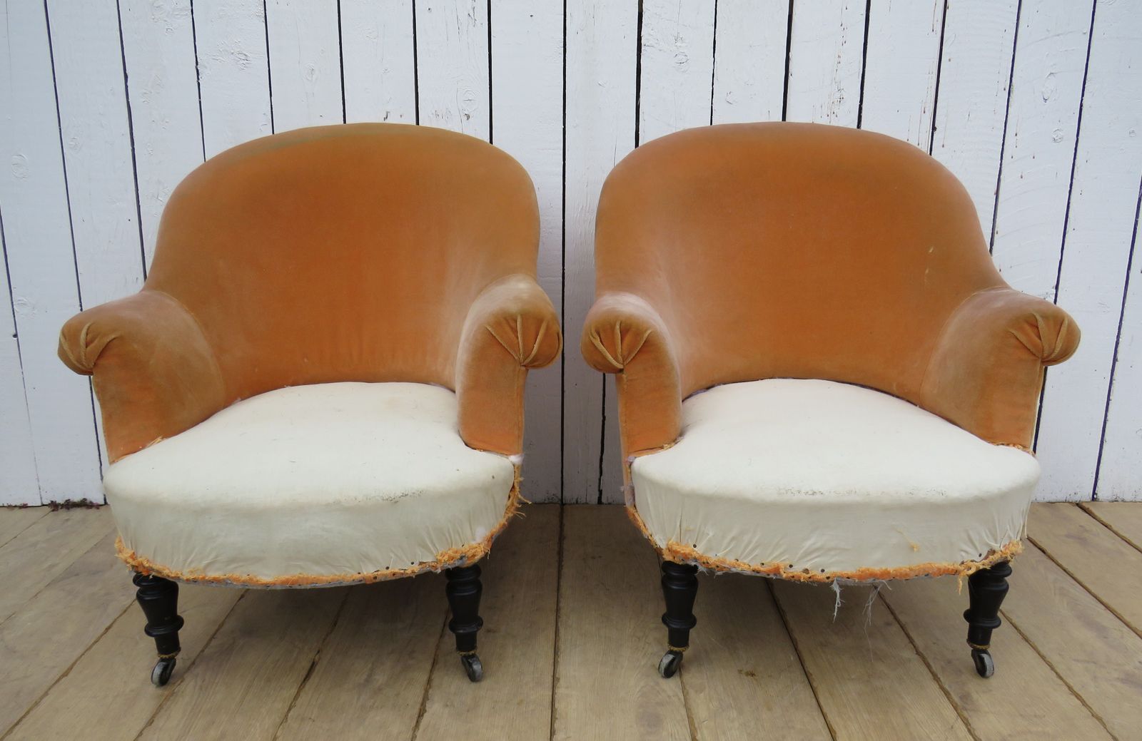 Pair Of Antique Napoleon III Tub Chairs photo furniture