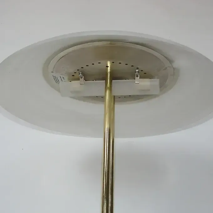 Moderne tafellamp, jaren 1980 | Dimbaar | Messing en glas photo vinterior