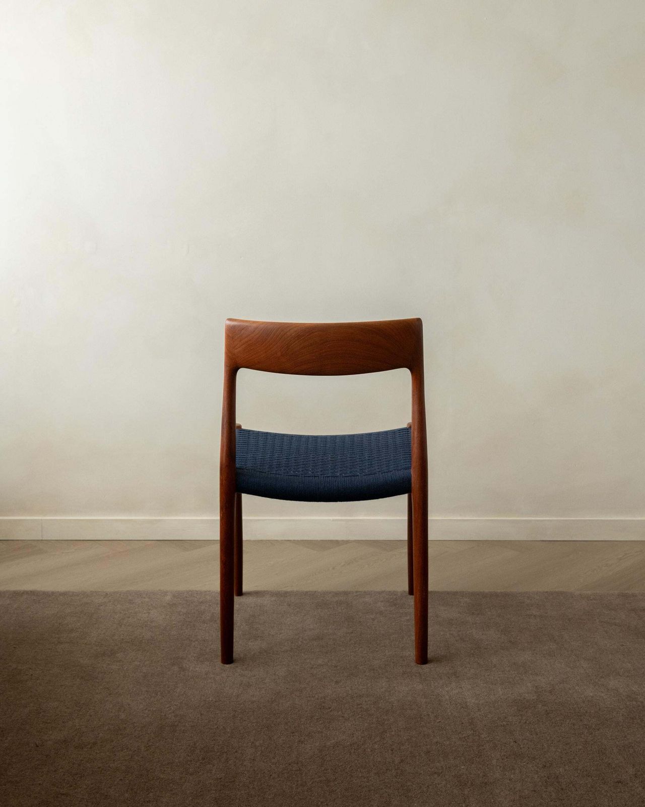 Mid Century Modern Teak Dining Chairs Model 77 By Niels Otto Møller, 1960s photo vinterior
