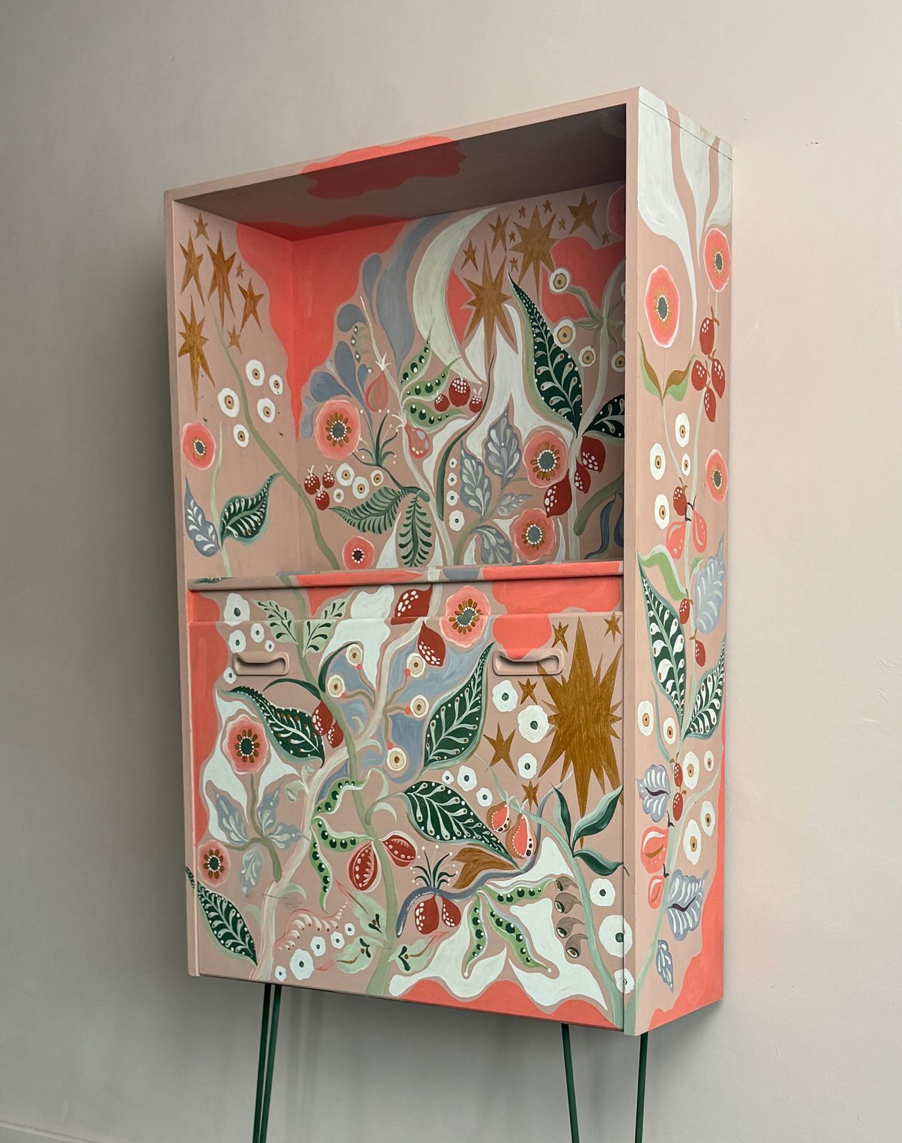 Hand Painted Cabinet Inspired By Josef Frank photo 1500.0