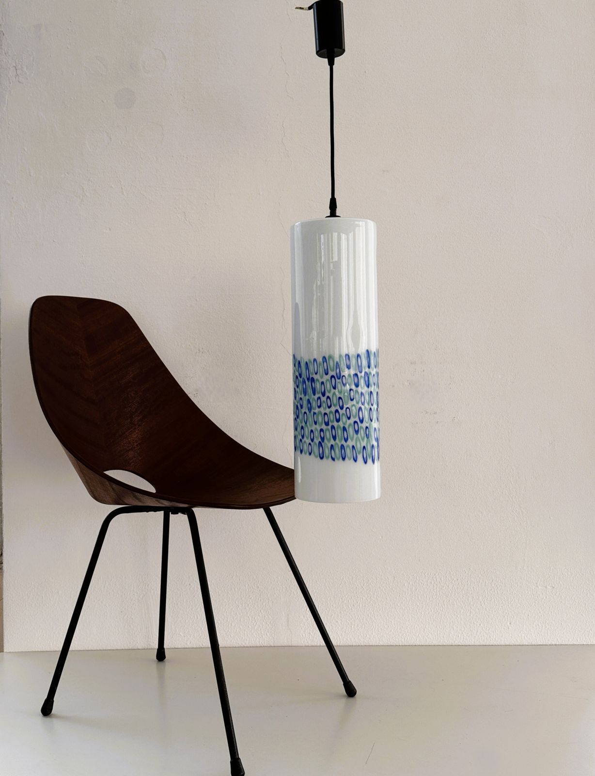 Italian Murano Glass Pendant Fixture By Peter Pelzel For Vistosi, 1970s photo furniture