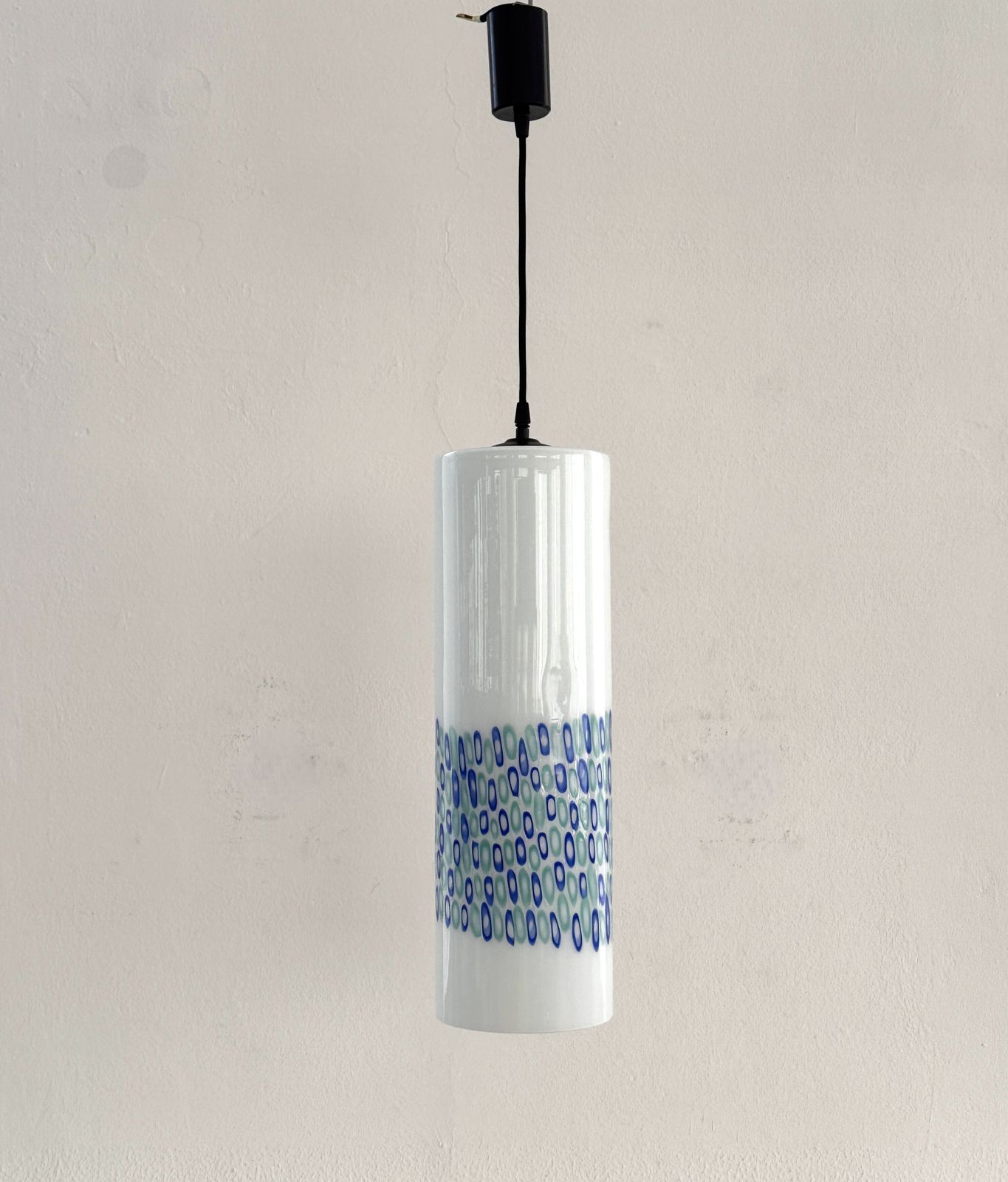 Italian Murano Glass Pendant Fixture By Peter Pelzel For Vistosi, 1970s photo for sale