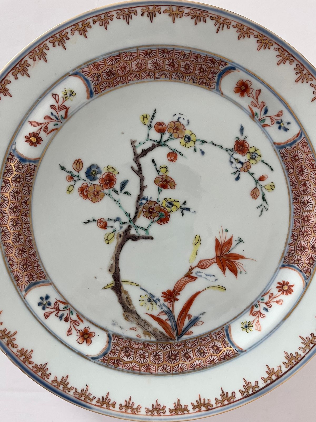Chinese Kangxi Period Famille Verte Plate With Kakiemon Prunus Design, Circa 1690 photo furniture