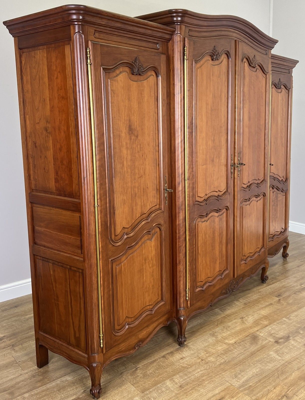 Wardrobe Vintage French Louis XVI Style Four Door Carved Armoire Lot 6115 photo for sale
