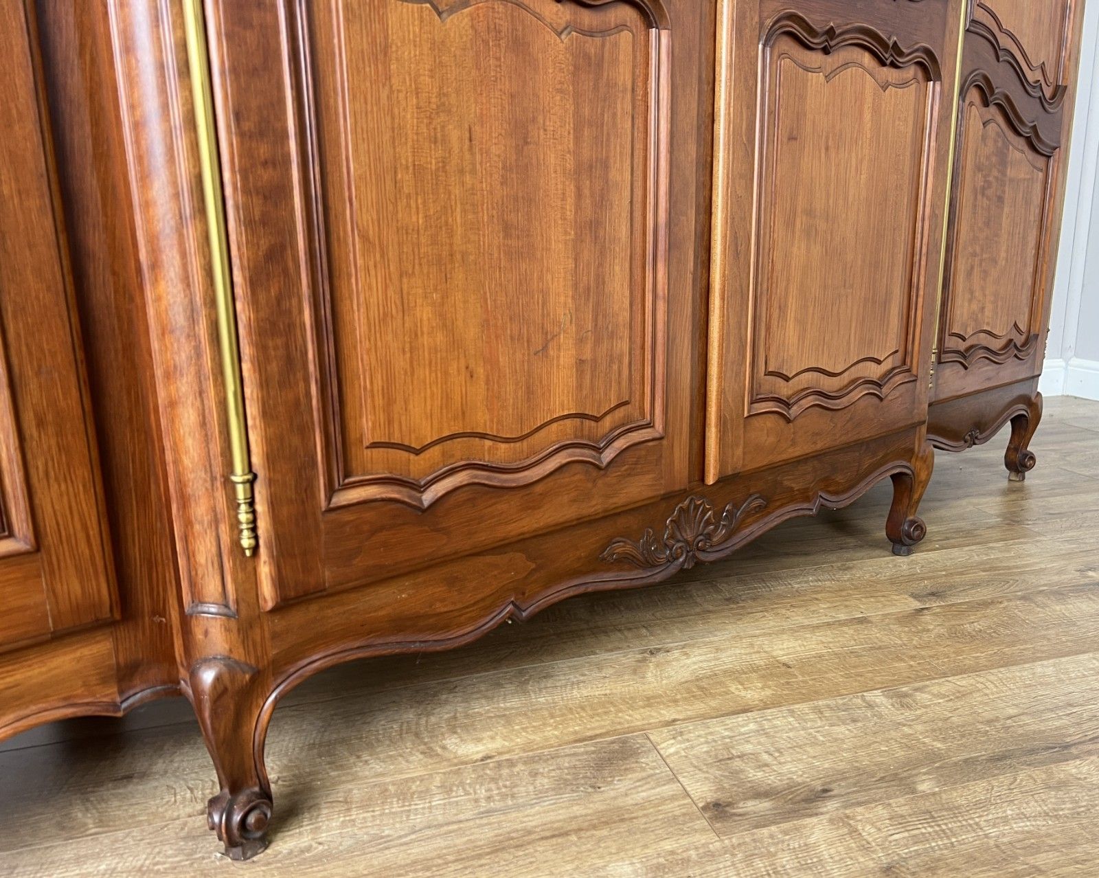Wardrobe Vintage French Louis XVI Style Four Door Carved Armoire Lot 6115 photo vintage