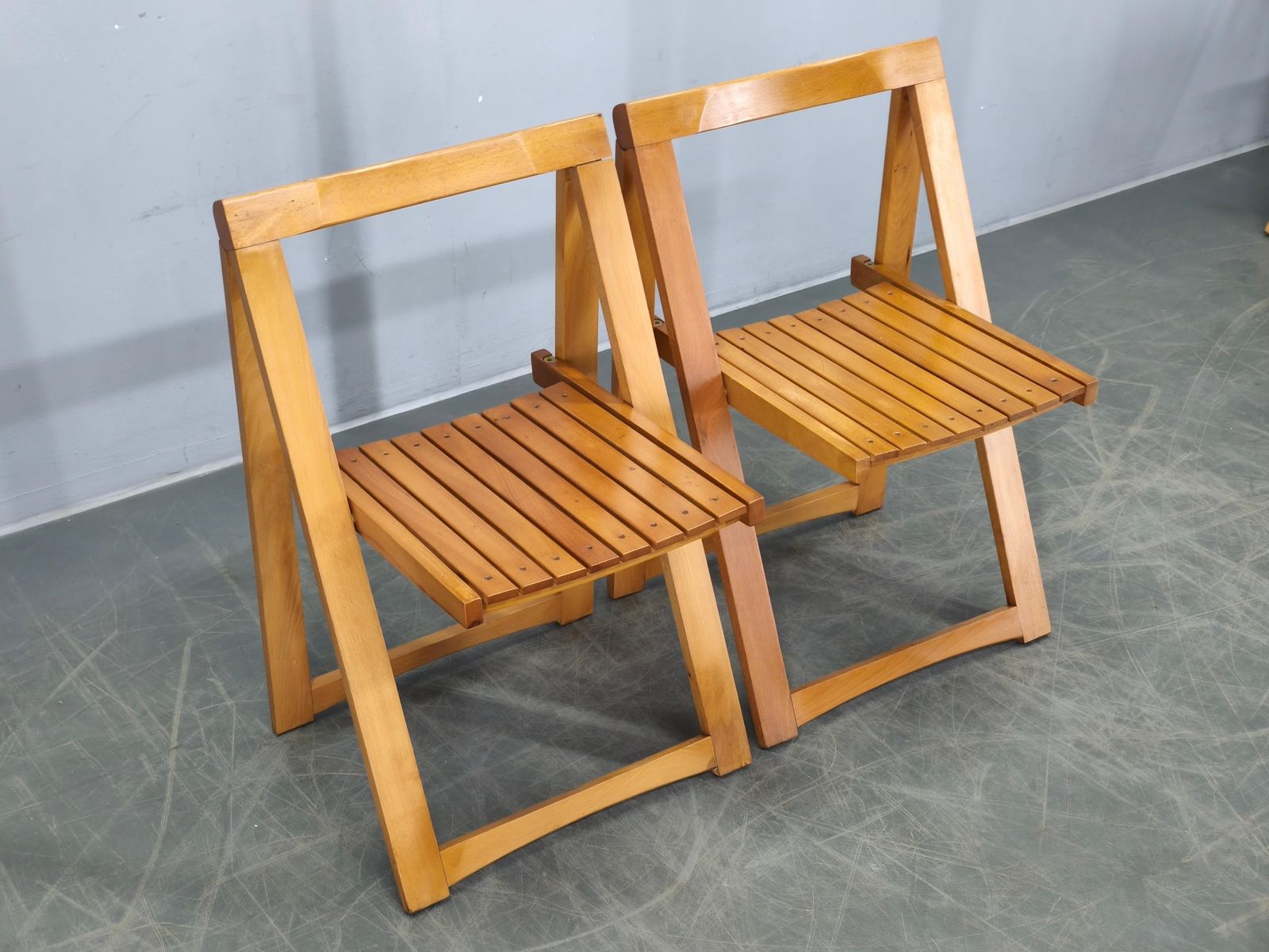 Set Of 4 Trieste Folding Chairs By Aldo Jacober For Alberto Bazzani photo 976.0