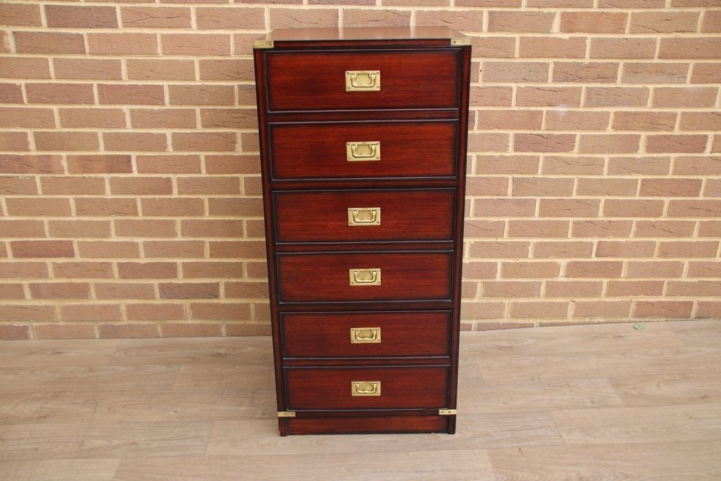 Mahogany Campaign Tallboy photo furniture