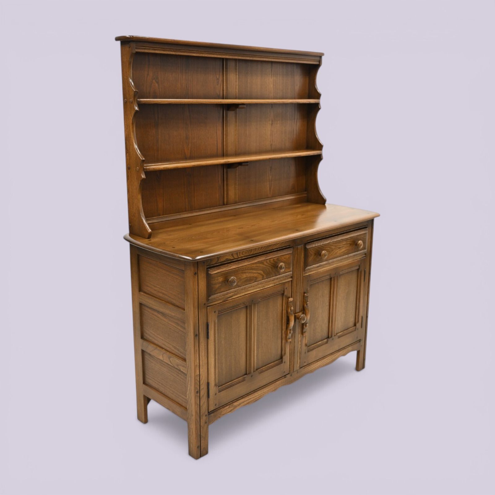 photo furniture Ercol Welsh Dresser Sideboard Top Shelving Golden Dawn 1970s Free Uk Delivery