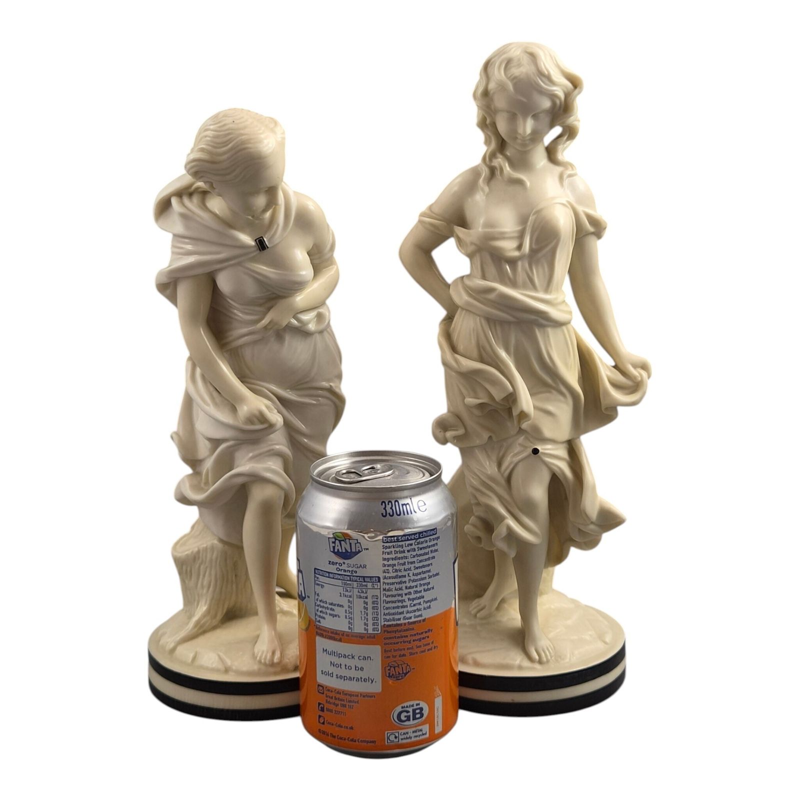 Royal Worcester "The Breezes" Porseleinen Figurenpaar door James Hadley, ca. 1865-1878 photo vintage