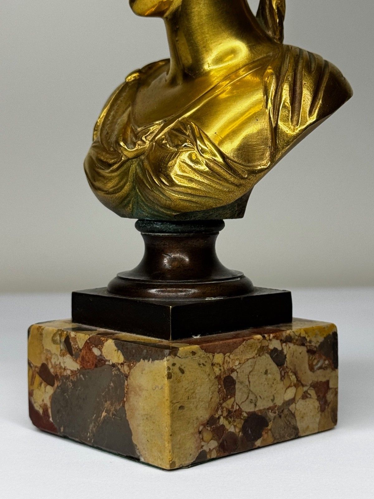 photo vintage 19th Century Parisian Bronze Bust Sculpture Of Marie Antoinette In The Manner Of Mathurin Moreau