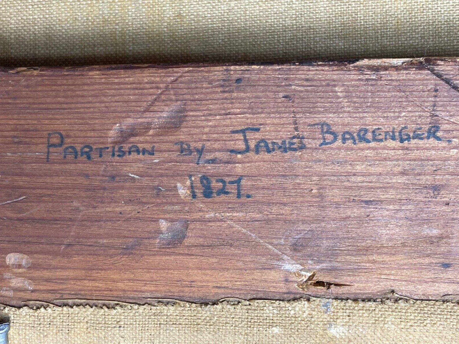 Kunst Vroeg-19e-eeuws ruiterij-olieschilderij van het renpaard Partisan, gefokt door de 4e Duke of Grafton, ca. 1827, gesigneerd door James Barenger. photo
