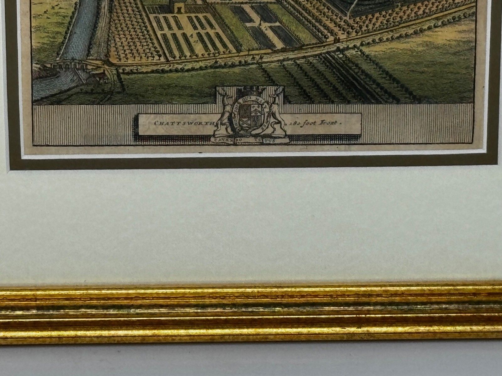 Chatsworth House, Derbyshire, 18e-eeuwse kopergravure naar Leonard Knyff photo Kunst