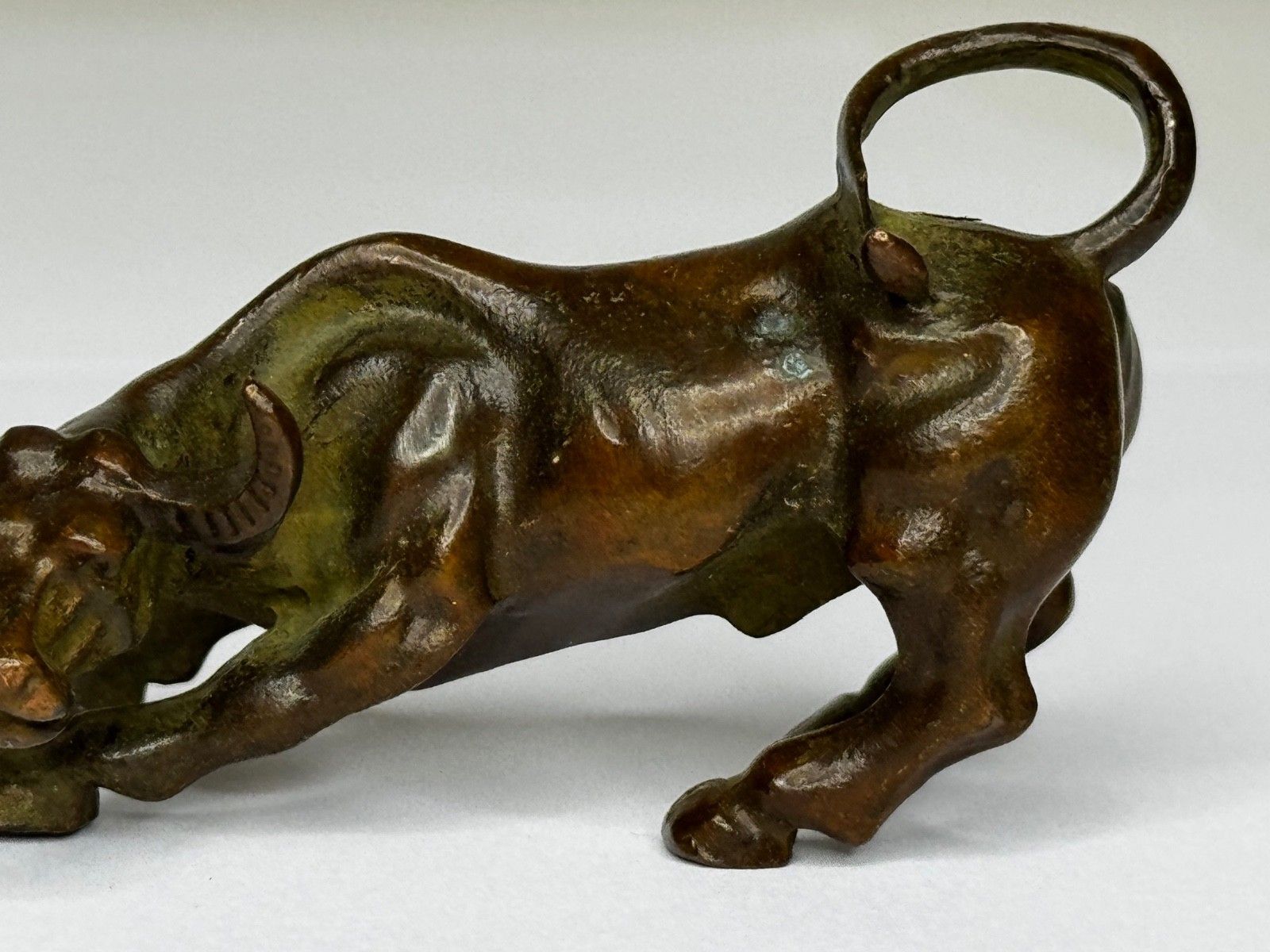 photo for sale Miniatuurset Chinese Qing-dynastie bronzen waterbuffels, 19e eeuw