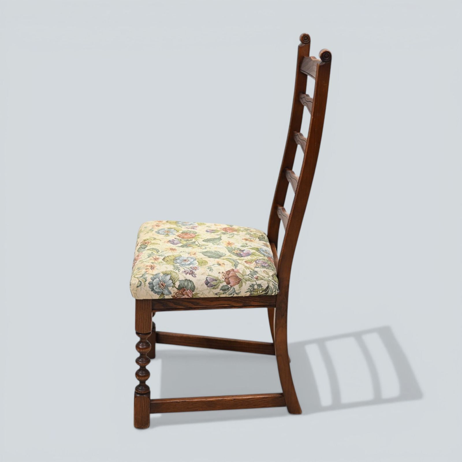 6 Old Charm Ladderback Dining Chairs Drop In Seats Tudor Brown Free Uk Delivery* photo Furniture