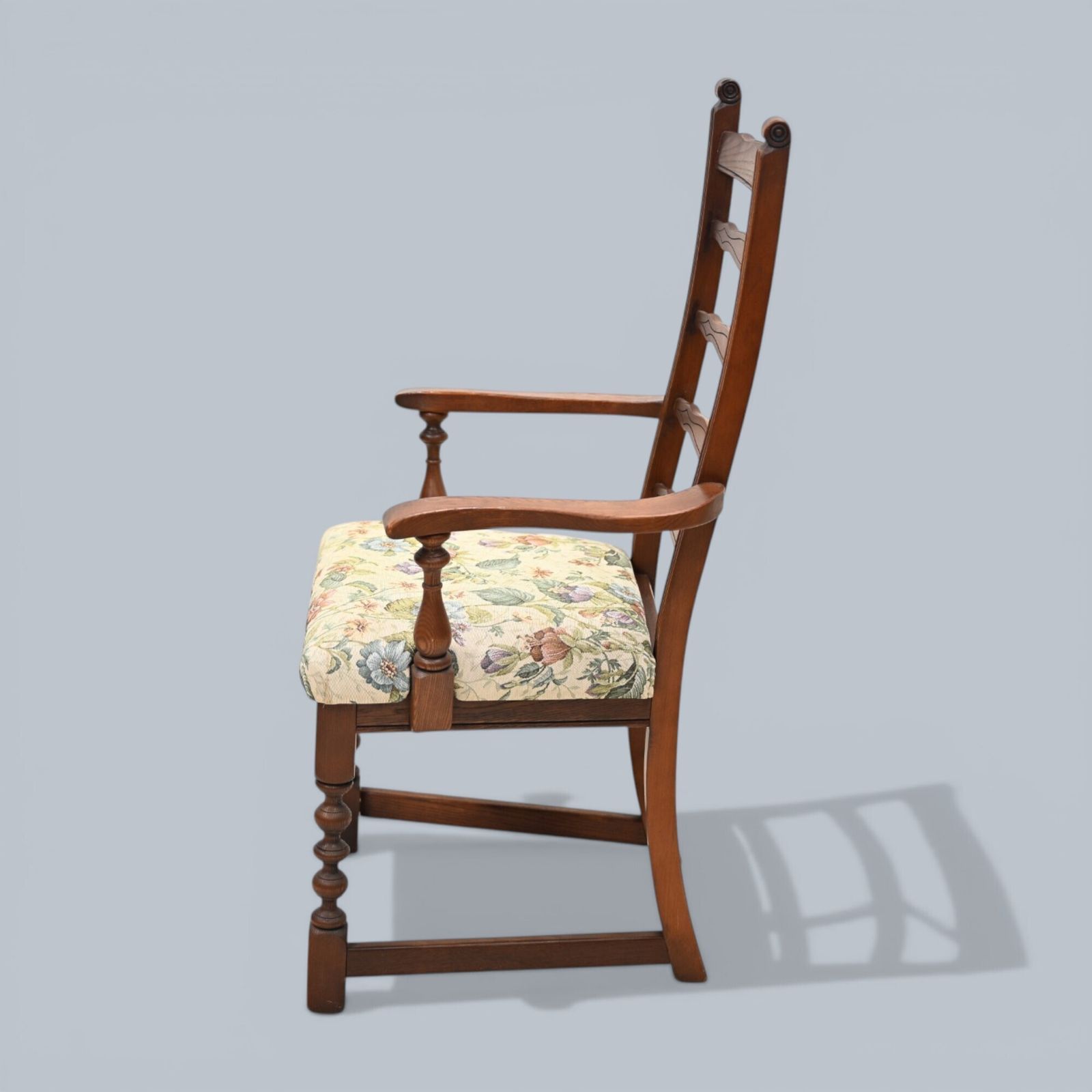 347.0 6 Old Charm Ladderback Dining Chairs Drop In Seats Tudor Brown Free Uk Delivery* photo