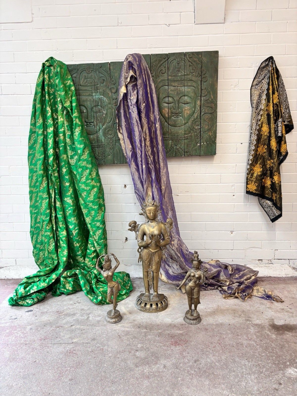 Early 20th Century Brass Buddhism Brass Figures. Indian. photo for sale