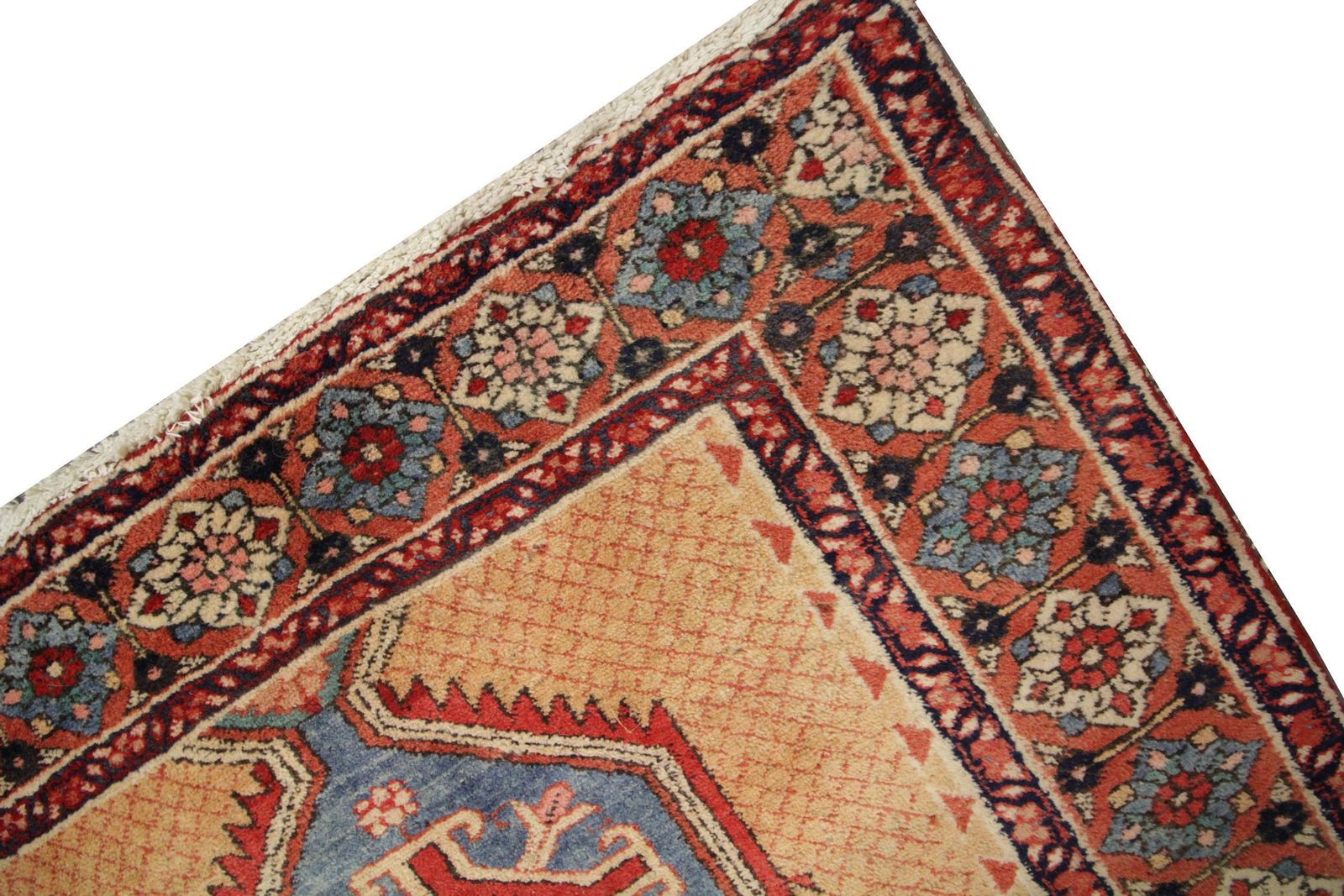 Antique Runner Rug, Yellow Gold Handmade Sarab Carpet Stair Runner Area Rug photo 2853.0