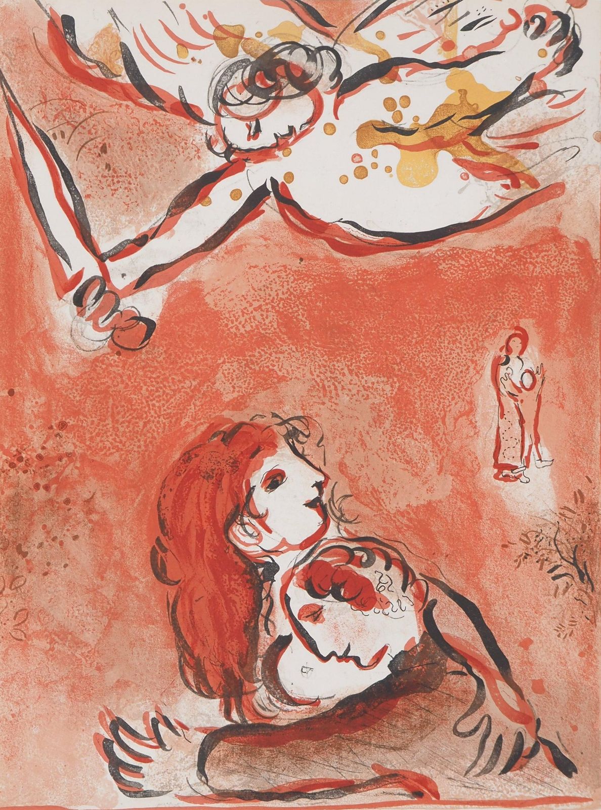 The Bible  The Angel Of Salvation Original Lithograph