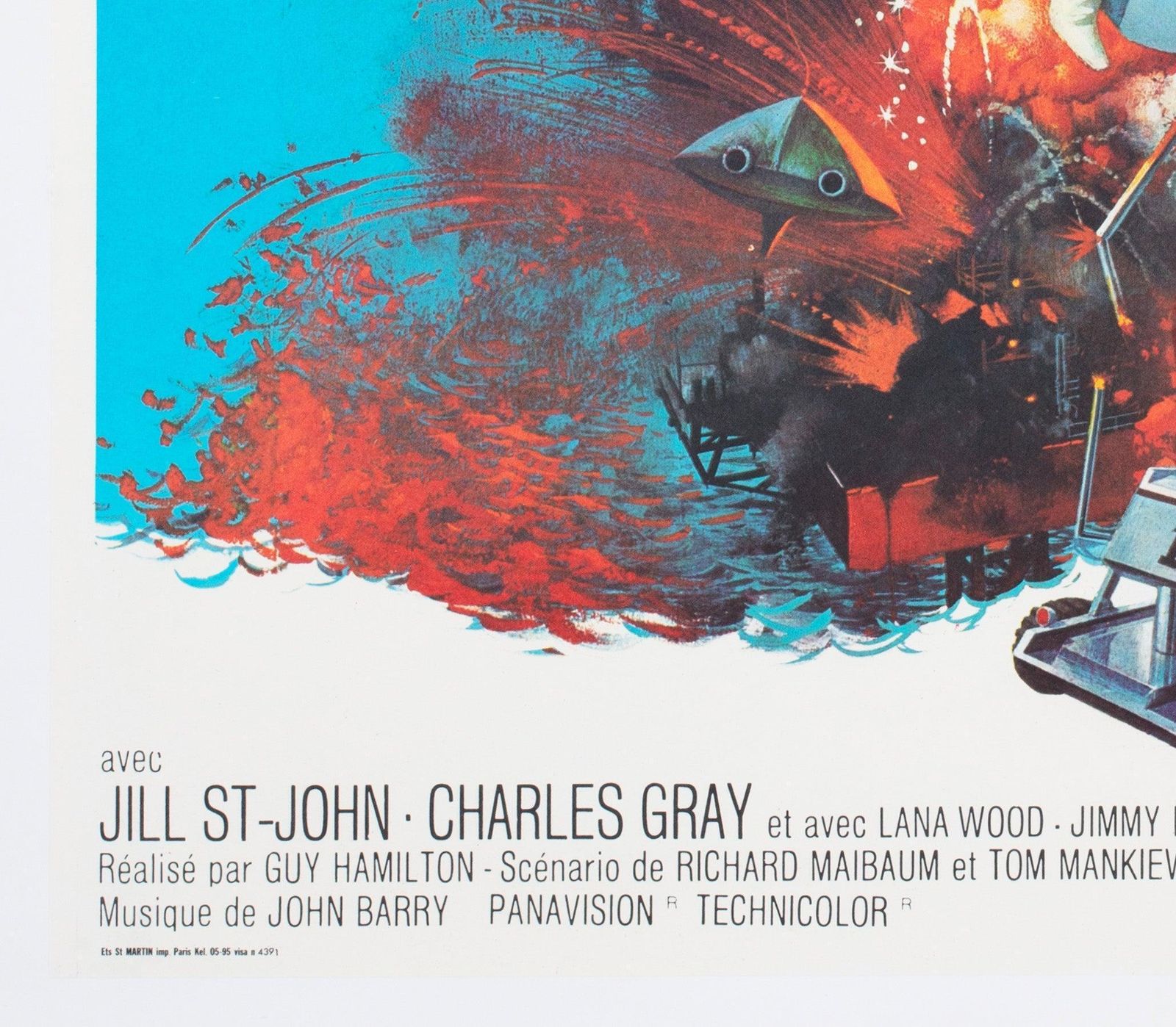 Diamonds Are Forever 1971 French Moyenne Film Poster Robert Mcginnis photo buy