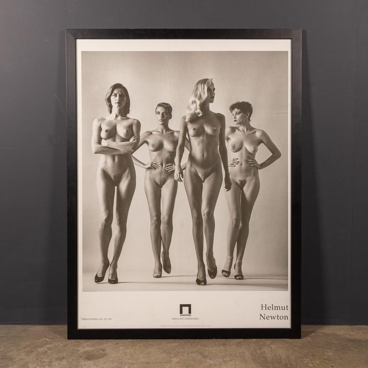 Vintage 20thc French They Are Coming Framed Poster By Helmut Newton C.1994 photo furniture